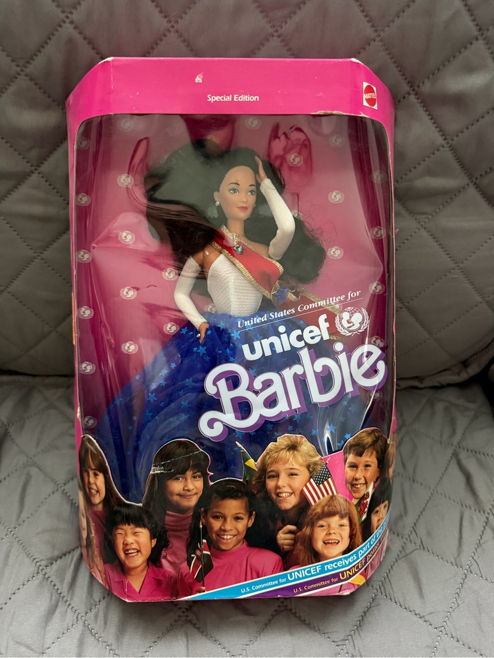 Mattel UNICEF Barbie Doll - Pink, White, Blue